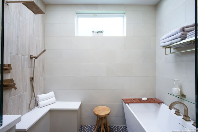625 Paseo Canada, San Antonio, TX 78232 - full bath with tile walls, a tile shower, and a bath