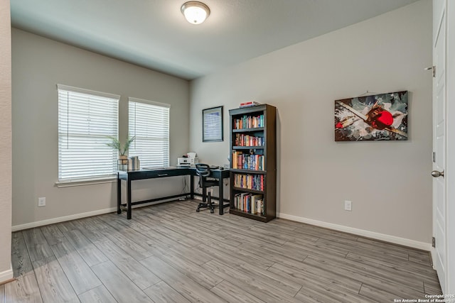 10206 Daylily, Boerne, TX 78006 - office with wood finished floors and baseboards