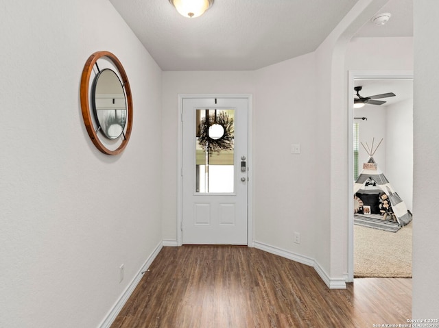412 Town Frk, Cibolo, TX 78108 - entrance foyer featuring wood finished floors, baseboards, and healthy amount of natural light