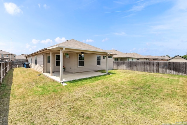 412 Town Frk, Cibolo, TX 78108 - back of house with a patio area and ceiling fan