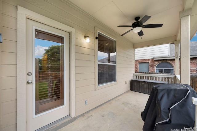 6110 Briscoe Leaf, San Antonio, TX 78253 - view of patio featuring a ceiling fan
