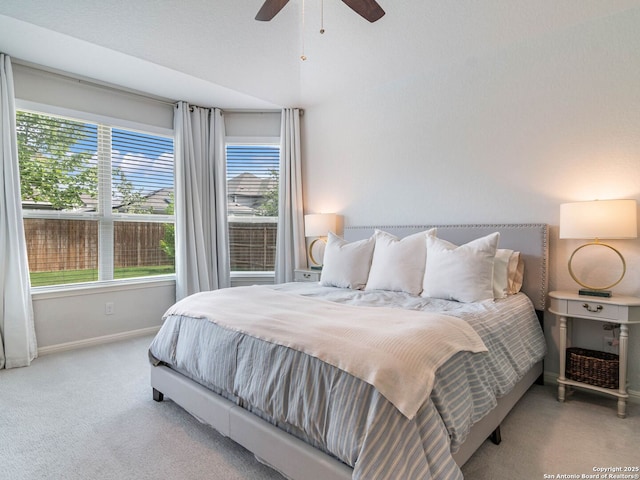 11547 Lightning Way, San Antonio, TX 78245 - bedroom with carpet floors, baseboards, and a ceiling fan