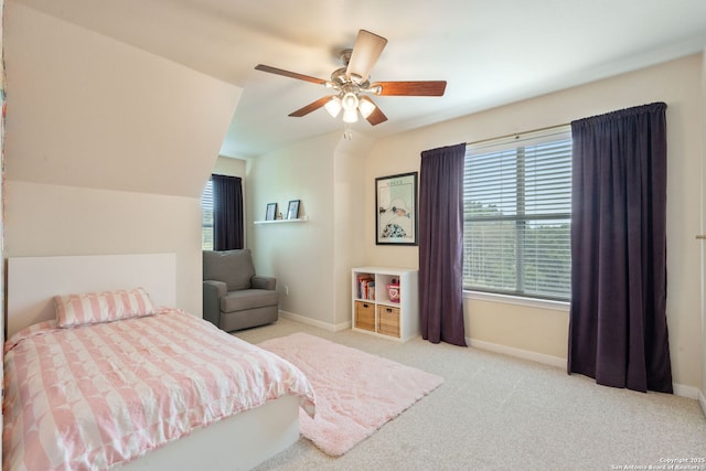 102 Kendall View Dr, Boerne, TX 78006 - carpeted bedroom with baseboards and ceiling fan