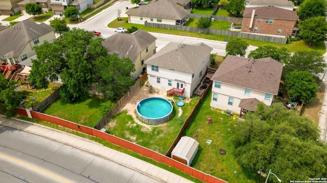 10715 Black Wolf Bay, San Antonio, TX 78245 - aerial view of residential area featuring a pool