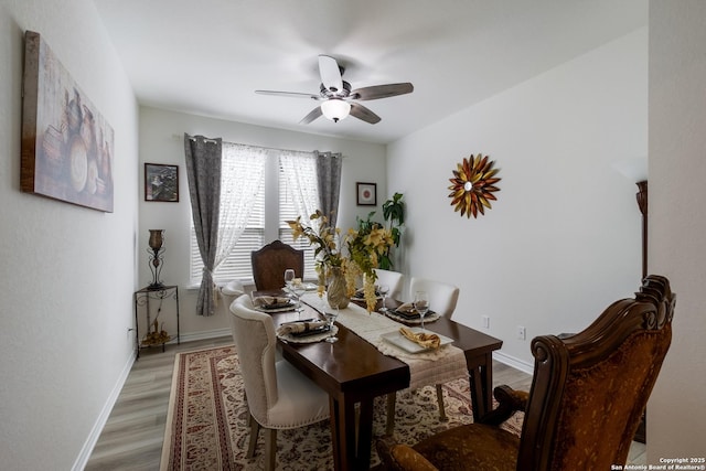 5266 Anzueto, San Antonio, TX 78261 - office with baseboards, light wood finished floors, and a ceiling fan