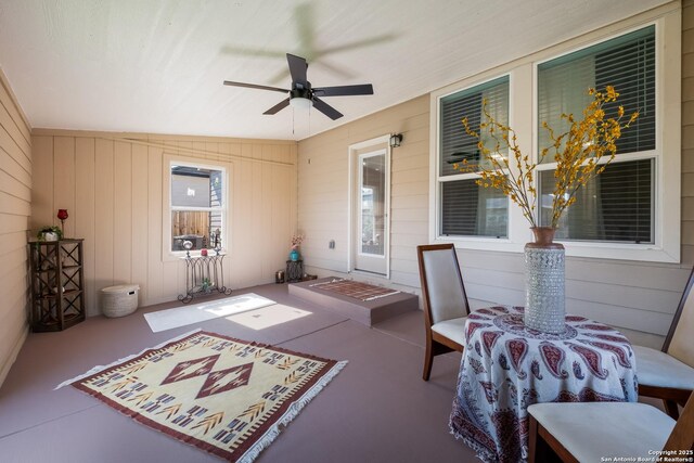 5266 Anzueto, San Antonio, TX 78261 - view of patio / terrace featuring a ceiling fan
