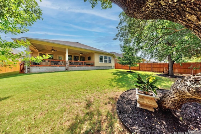 12322 Saddle Up Dr, San Antonio, TX 78254 - view of yard featuring a ceiling fan