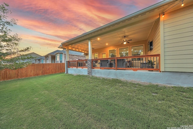 12322 Saddle Up Dr, San Antonio, TX 78254 - view of yard with a ceiling fan