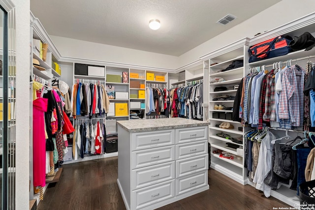3130 Running Fawn, San Antonio, TX 78261 - walk in closet featuring dark wood-style flooring