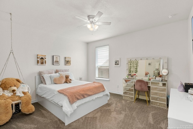 3130 Running Fawn, San Antonio, TX 78261 - bedroom with carpet floors, ceiling fan, and baseboards