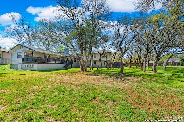 711 Cardinal Dr, Kerrville, TX 78028 - view of yard with stairway