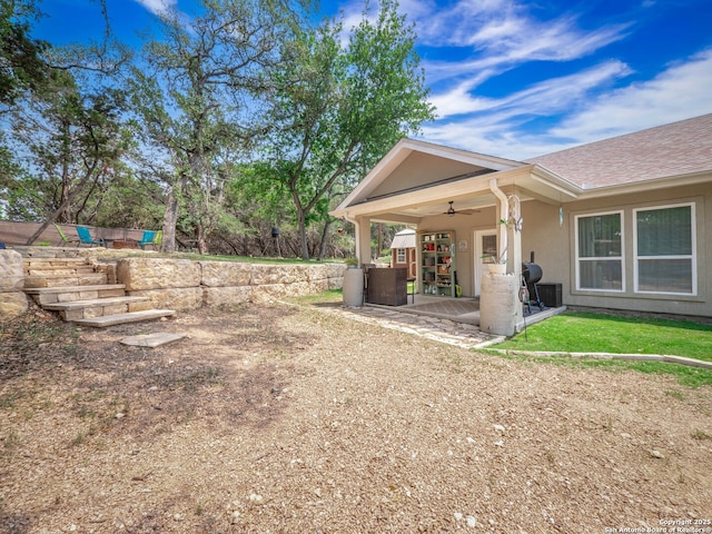 2872 Lakeview Dr, Canyon Lake, TX 78133 - view of yard featuring ceiling fan