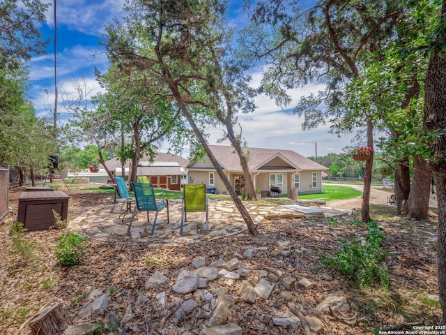 2872 Lakeview Dr, Canyon Lake, TX 78133 - view of yard with a patio area
