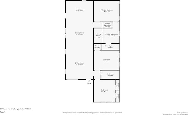 2872 Lakeview Dr, Canyon Lake, TX 78133 - floor plan / room layout