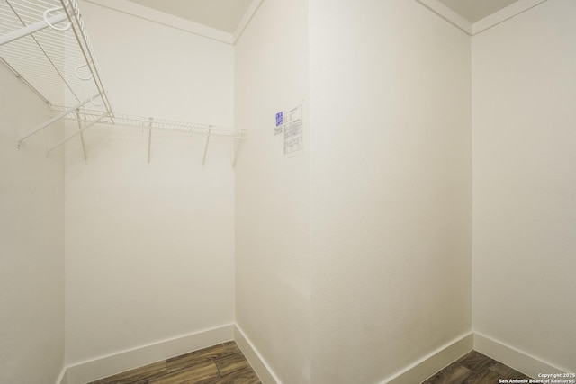 2115 W Houston, San Antonio, TX 78207 - walk in closet featuring dark wood-style flooring