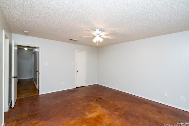 5731 Bypass Trl, San Antonio, TX 78244 - unfurnished room featuring a ceiling fan, baseboards, a textured ceiling, and a smoke detector