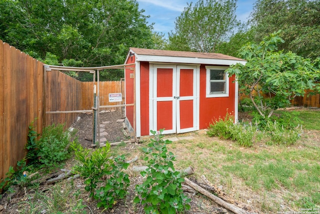 5731 Bypass Trl, San Antonio, TX 78244 - view of shed featuring a fenced backyard