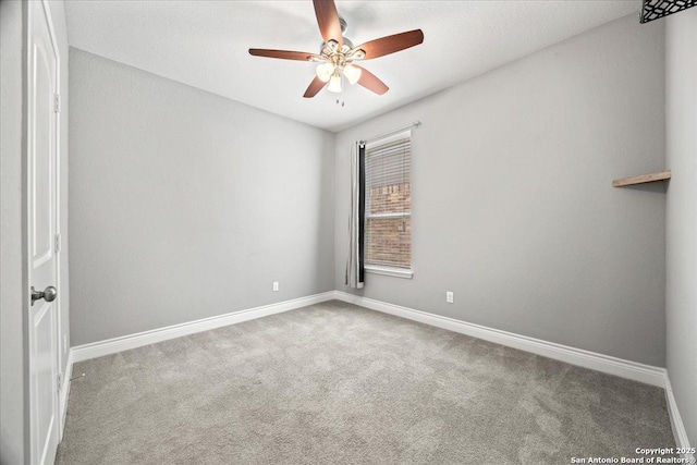 10218 Nate Range, San Antonio, TX 78254 - carpeted spare room featuring ceiling fan and baseboards