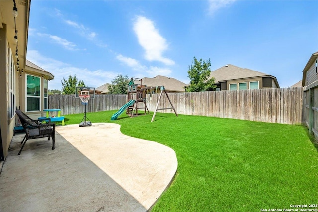 10218 Nate Range, San Antonio, TX 78254 - view of yard with a patio and a playground