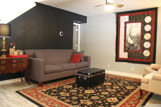 39 Latrobe Post, San Antonio, TX 78240 - living room featuring ceiling fan and baseboards