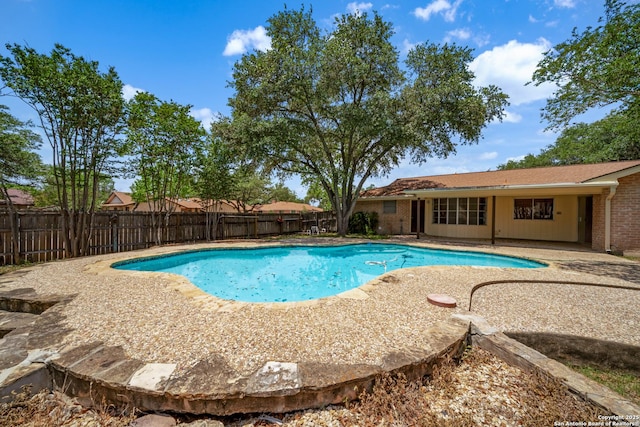 402 Waycrest, Windcrest, TX 78239 - view of swimming pool featuring a fenced backyard and a patio