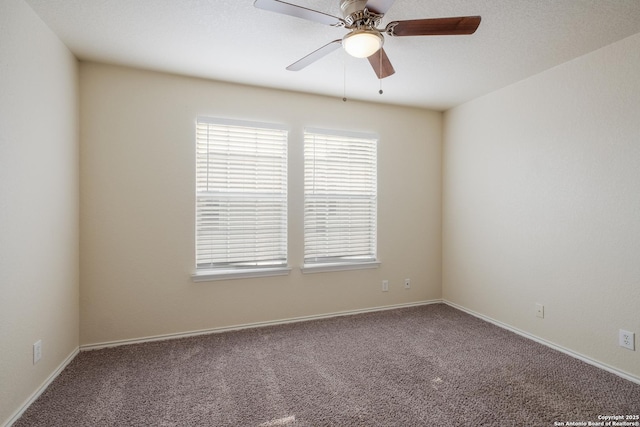 135 Agency Oaks, San Antonio, TX 78249 - spare room featuring a ceiling fan, carpet floors, and baseboards