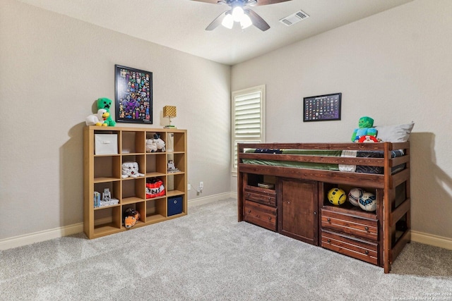 24227 Vecchio, San Antonio, TX 78260 - carpeted bedroom with baseboards and ceiling fan