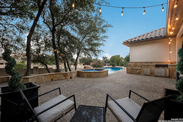 24227 Vecchio, San Antonio, TX 78260 - view of patio / terrace with a pool with connected hot tub