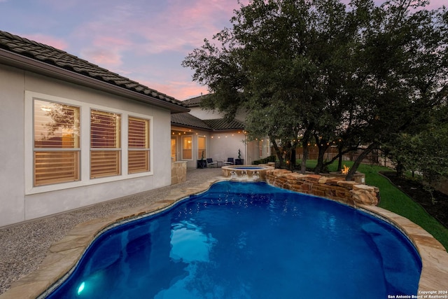 24227 Vecchio, San Antonio, TX 78260 - view of pool featuring a patio, a fenced backyard, and a pool with connected hot tub