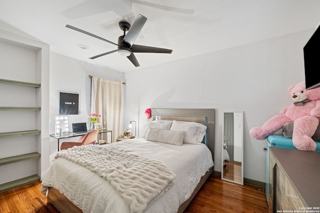 221 Calumet, San Antonio, TX 78209 - bedroom featuring wood finished floors and a ceiling fan