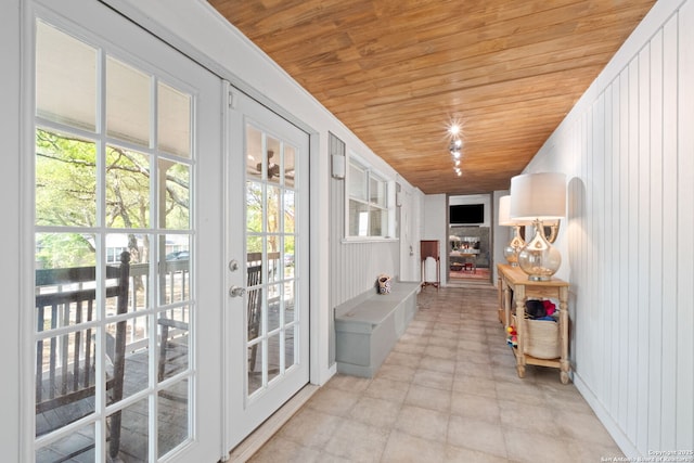 221 Calumet, San Antonio, TX 78209 - doorway with wood ceiling and plenty of natural light