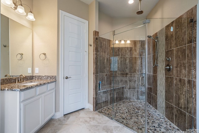 3122 Running Fawn, San Antonio, TX 78261 - bathroom featuring a shower stall and vanity