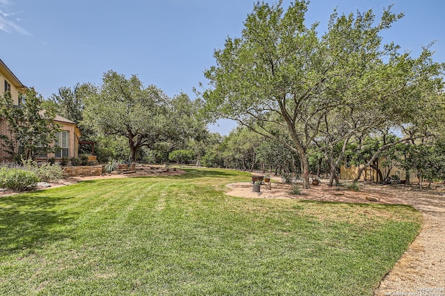 12424 Andice, Helotes, TX 78023 - view of grassy yard featuring view of wooded area