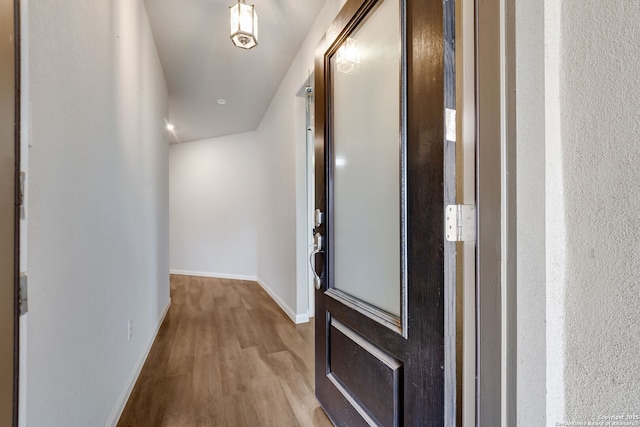 6022 Akin Pl, San Antonio, TX 78261 - hallway with wood finished floors and baseboards
