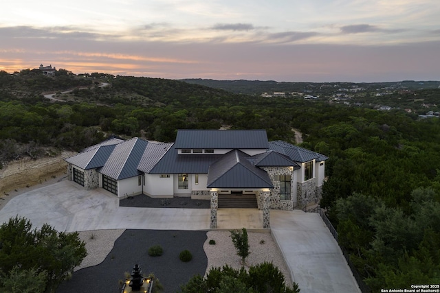 25003 Miranda Rdg, Boerne, TX 78006 - aerial view at dusk of a forest view