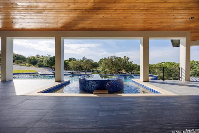 25003 Miranda Rdg, Boerne, TX 78006 - view of swimming pool with a pool with connected hot tub