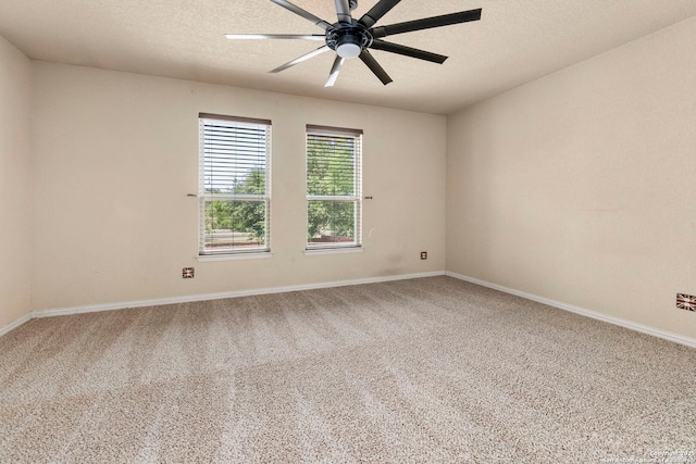 6031 Diego, San Antonio, TX 78253 - carpeted spare room with ceiling fan, baseboards, and a textured ceiling