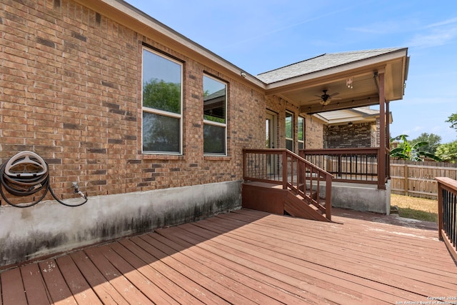 6031 Diego, San Antonio, TX 78253 - wooden terrace with ceiling fan
