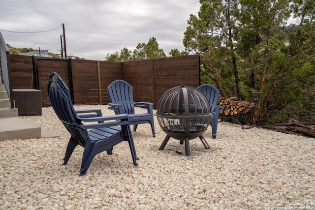 239 Damar Cv, Canyon Lake, TX 78133 - view of yard featuring a fire pit