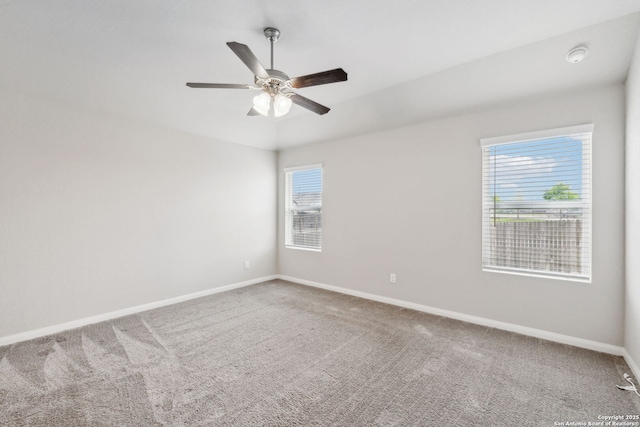 9003 La Garde Ml, San Antonio, TX 78254 - carpeted spare room with plenty of natural light, baseboards, ceiling fan, and a smoke detector