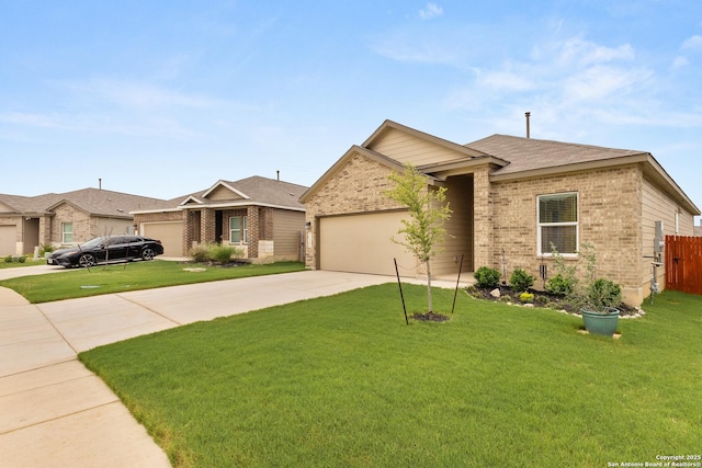 31908 Native Sun, Bulverde, TX 78163 - view of front facade featuring brick siding, concrete driveway, and an attached garage
