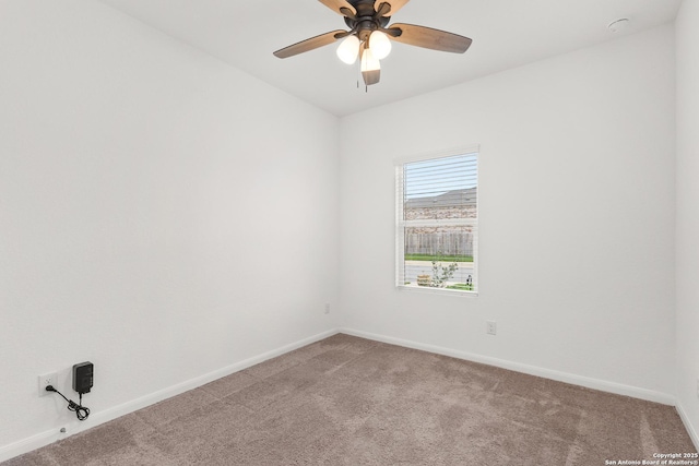 31908 Native Sun, Bulverde, TX 78163 - unfurnished room with light colored carpet, baseboards, and a ceiling fan