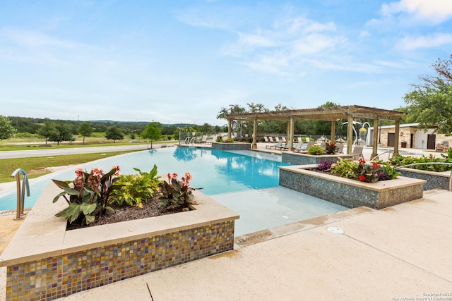 31908 Native Sun, Bulverde, TX 78163 - swimming pool featuring a pergola and a patio