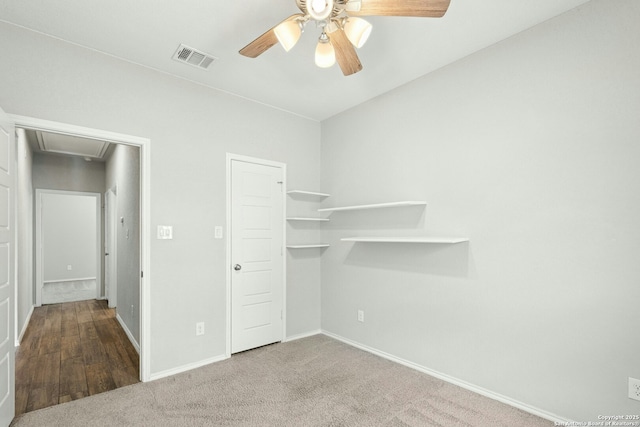 9304 Aggie Run, San Antonio, TX 78254 - unfurnished bedroom featuring attic access, baseboards, carpet flooring, ceiling fan, and a closet