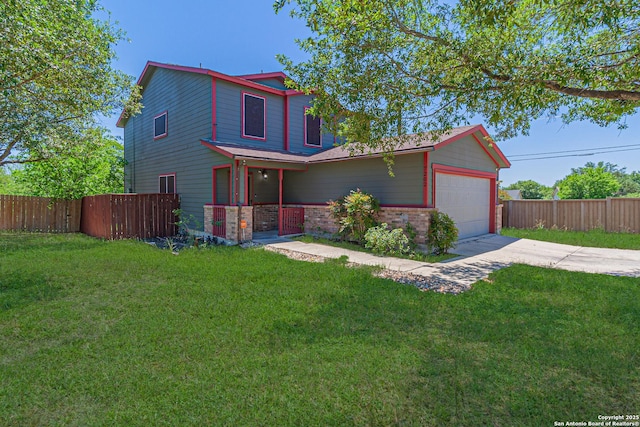 7202 Archers Coach, San Antonio, TX 78244 - traditional-style house with driveway, brick siding, and a garage