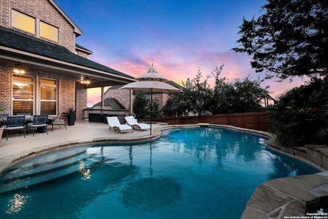 26019 Red Heron, San Antonio, TX 78261 - view of pool with a patio and a fenced backyard