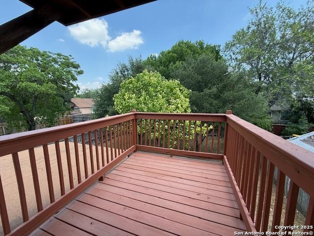 2854 Cherry Fld, San Antonio, TX 78245 - view of wooden terrace