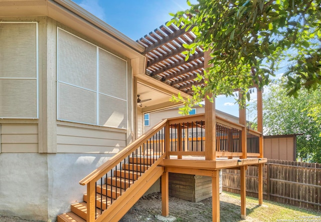 13106 Welder, San Antonio, TX 78253 - wooden deck featuring a pergola and stairs