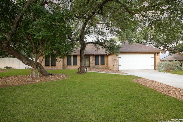 27026 Wooded Acres, San Antonio, TX 78260 - view of front of home featuring concrete driveway, an attached garage, roof with shingles, and brick siding