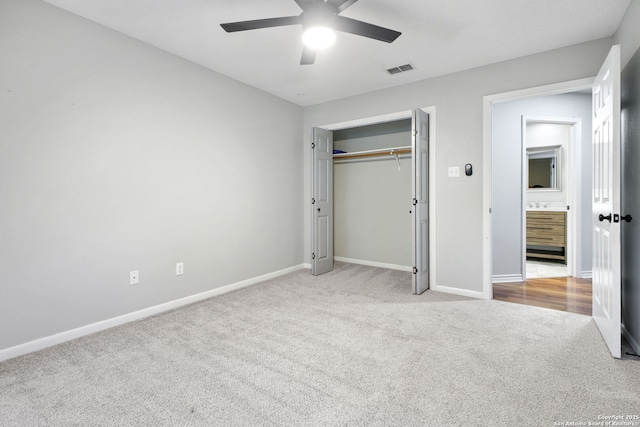 27026 Wooded Acres, San Antonio, TX 78260 - unfurnished bedroom featuring carpet floors, baseboards, a closet, and ceiling fan